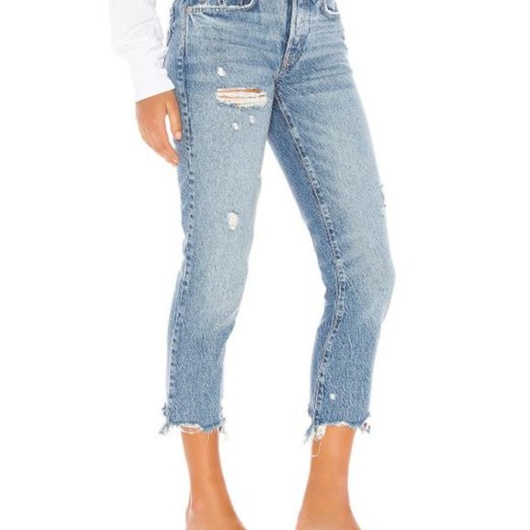 Free People Denim - Free People Women's Blue Good Times Relaxed Skinny
